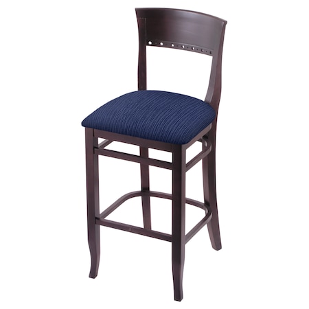 Holland Bar Stool Co 30" Bar Stool, Dark Cherry Finish, Graph Anchor Seat 316030DC014